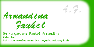 armandina faukel business card